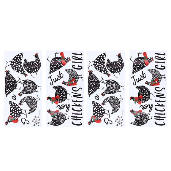 NFTIGB 4pcs Kitchen Wall Stick 12x24 inches / 30x60 cm Chicken Shape Creativity Simple Removable Decorative Wall Decals