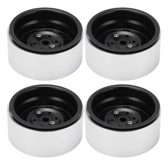 NFTIGB 4pcs Metal 1.9 Inch Wheel Rims 10 Square Hole Hub for AXIAL SCX10 1/10 RC Climbing Car Black Upgrade Parts 2.2 inches / 56 mm Diameter 1.1 inches / 28 mm Width Set of 4