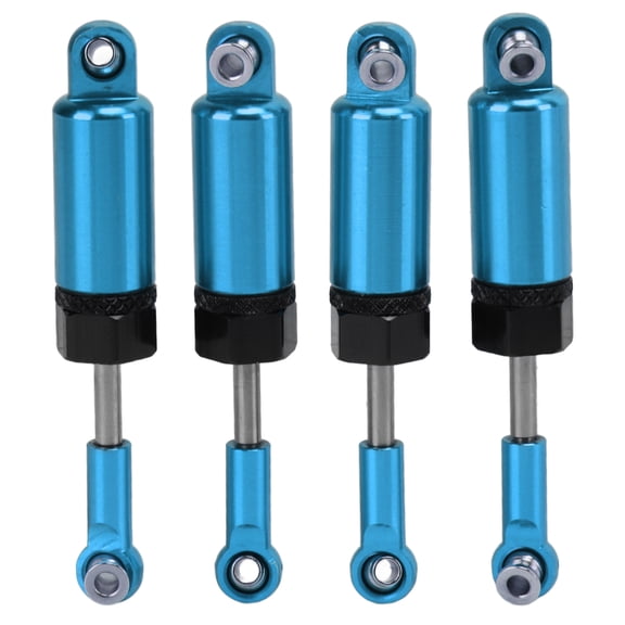NFTIGB 4pcs Metal Adjustable Shock Absorbers for MN 1/16 RC Crawler Car Upgrade Parts Blue (3.54 in / 9 cm)