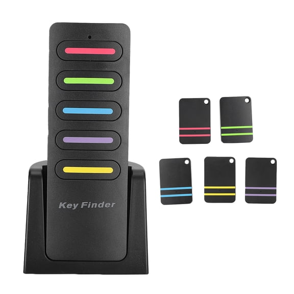 NFTIGB 5 In 1 Wireless Key Finder Remote Locator Lost Receiver Alarm Finder for Wallet Key, 75-80 dB Audio Signal, 49.2-98.4 ft Range, Anti-lost Tracker Smart Locator for Everyday Items