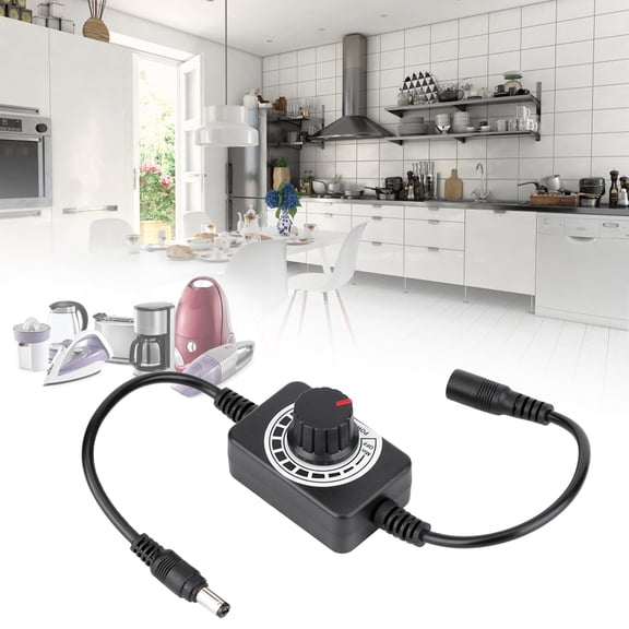 NFTIGB 5-24V Adjustable DC Speed Control Switch, Stepless Motor Drill Speed Controller, 100-240V Input, 2.2 inches / 5.5 cm Length, Black