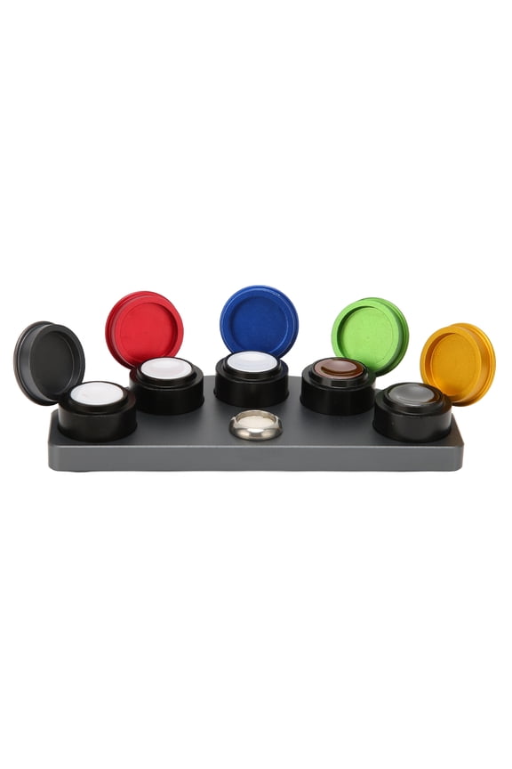 5 Dish Watch Oil Cup Organizer, Alloy Ceramic Watch Oil Dip Tool Dish Set, Simple Use Rust Proof Wear Resistant Professional Watchmaker Repairing Accessory Kit for Movement Oiling