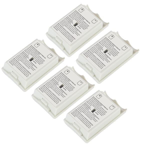 NFTIGB 5 PCS Universal Replacement Battery Shell Case Cover Kit for XBOX 360 Controller, Premium ABS Material, Easy to Install Gaming Accessories (White Finish) - 2.2 inches / 5.6 cm