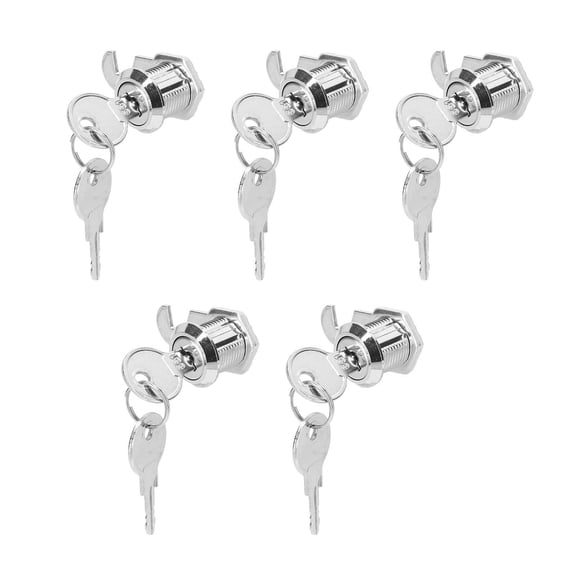 NFTIGB 5 Pack Cabinet Cam Lock 5/8 inch / 16 mm Zinc Alloy Tubular Mailbox Lock for Vending Machine, Tool Box, ATM
