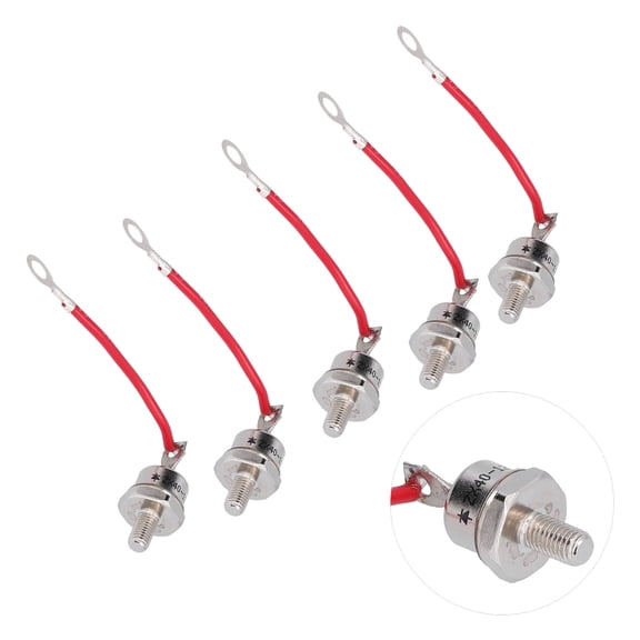 NFTIGB 5 Pcs Rectifier Diode 1200V 40A High Heat Dissipation Forward Silicon Power Rectifier Diode ZX40-12 Kit for Electronics Repair and Power Supply Projects, Brass Material, 3.94 inches/10 cm