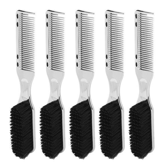 NFTIGB 5-Piece Silver Beard Comb Set, Premium ABS & Nylon Anti-Static Smoothing Hair Styling Combs for Men, Comfortable Grip for Home, Barber and Salon Beauty, Lightweight Daily Grooming Tool