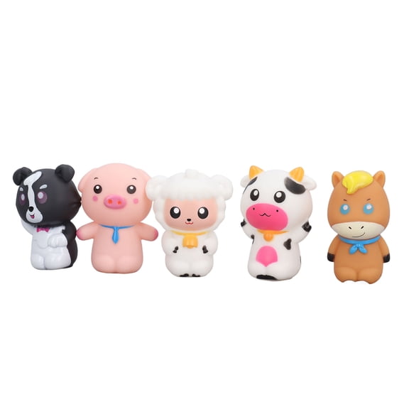 NFTIGB 5-Piece Soft Plastic Animal Finger Puppet Set Interactive Bedtime Story Toy