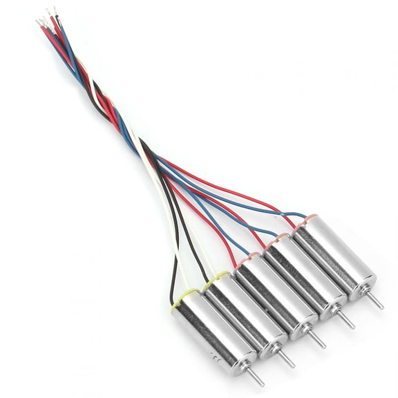 NFTIGB 5 Pieces High Speed 66300rpm Coreless Motor 3.7V DC 3W DIY Aircraft Quadcopter Toy Plane Motor Replacement Part 0.59 inches / 15 mm Length 0.24 inches / 6 mm Diameter