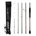 thumbnail image 1 of NFTIGB 5 Sections Fishing Pole Ultralight Spinning Travel Rod Carbon Fiber with Storage Bag, Medium Light Power, Moderate Fast Action, Portable Gear for Freshwater and Saltwater Fishing, 7ft / 2.13m, 1 of 7
