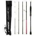 thumbnail image 1 of NFTIGB 5 Sections Fishing Pole Ultralight Spinning Travel Rod Carbon Fiber with Storage Bag, Medium Power, Moderate Fast Action, Portable Gear for Freshwater and Saltwater Angling, 7.5ft / 2.29m, 1 of 8