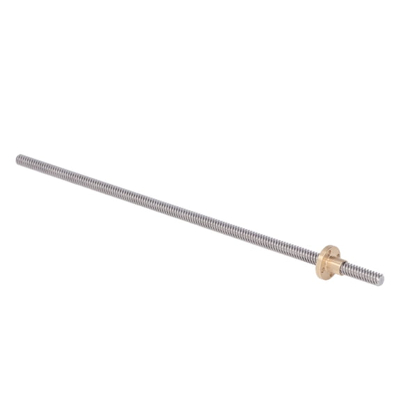 NFTIGB 5 Sets 300mm / 11.8 inches Linear Motion Threaded Rod Stainless Steel T8 Lead Screw with Brass Nut for 3D Printer