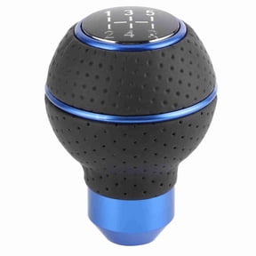 NFTIGB 5 Speed Gear Shift Knob Stick Aluminum Alloy Artificial Leather Manual Transmission Automotive Replacement Accessory Universal Fit 2.17 in / 55 mm Blue