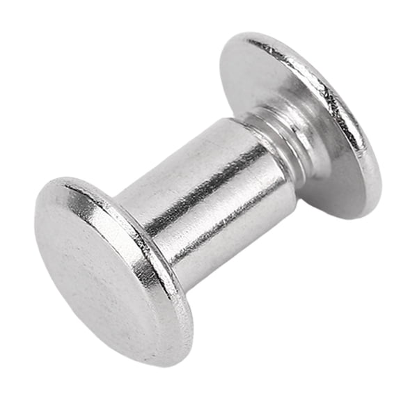 NFTIGB 50 Pairs M5 Stainless Steel Rivet Screw Set, Flat Round Head Screws for Leather Crafting, 0.24 x 0.35 x 0.43 inches / 6 x 9 x 11 mm
