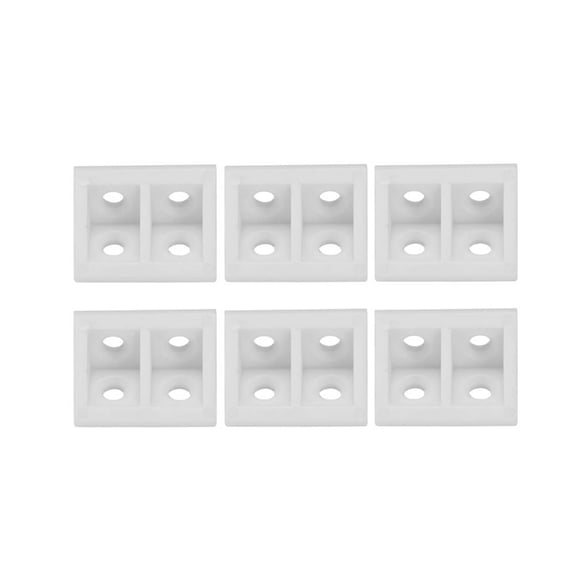 NFTIGB 50 Pcs White Plastic Right Angle Corner Gusset Brace Angle Brackets Code Furniture Reinforcement
