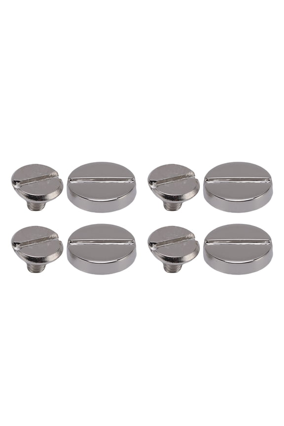 50 Sets 10mm Rivet Screw Zinc Alloy Flat Head Slotted Rivets and Screws for Leather Crafts Clothing Decoration Silver (0.39 in / 10mm) Durable Fastener Hardware Kit