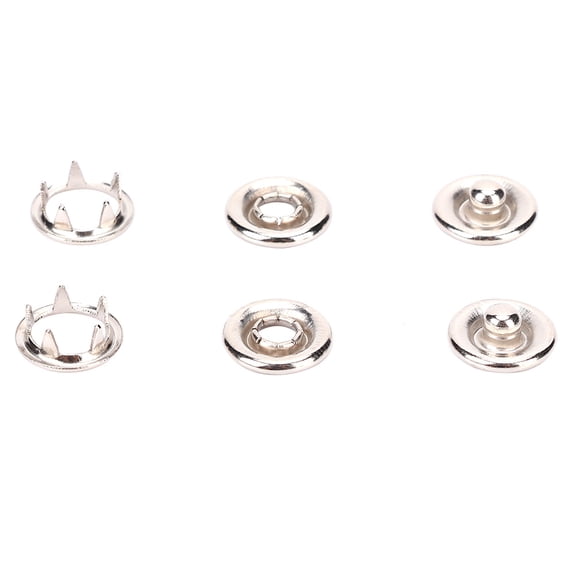 NFTIGB 50 pcs Hollow Snap Button Fasteners, Environmental Friendly Non Toxic Infant Clothing Accessory, Brass Material in Silver Color (11mm / 0.43 inches) for Sewing and DIY Crafts, Clothes Repair