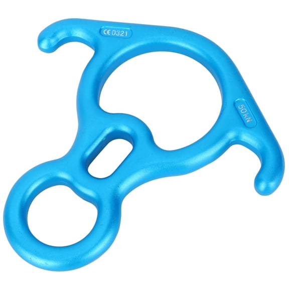 NFTIGB 50KN Ox Horn Ring Carabiner High Strength Descender for Outdoor Rock Climbing Rescue Equipment Blue 6.7x6.7 inches / 17x17 cm