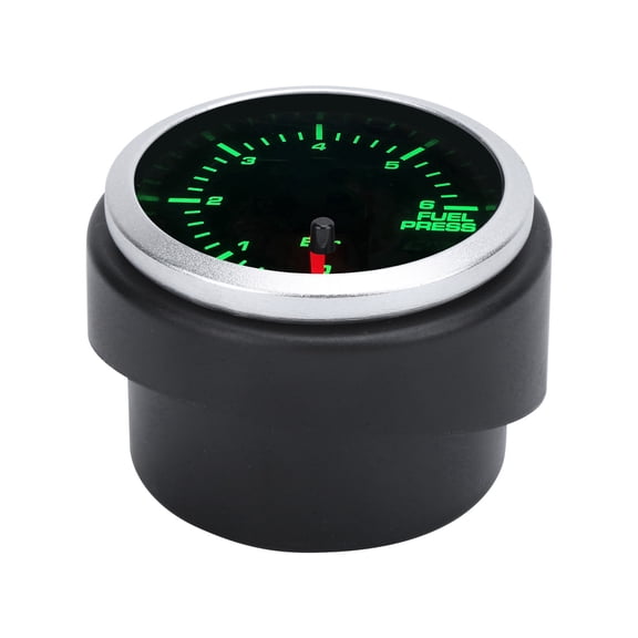 NFTIGB 52mm / 2.1 inches Fuel Pressure Gauge Kit LED 10 Color 100 PSI Pressure Tester 0-6 Bar Universal Fit for 12V Racing Car Truck Modification High Performance Auto Parts