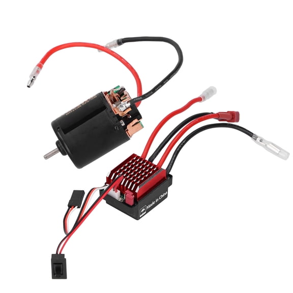 NFTIGB 540 Brushed Motor 55T and 360A ESC Combo Set with T Plug for 1/10 Scale RC Cars Models Upgrades, 2.09 inches / 5.3 cm Length