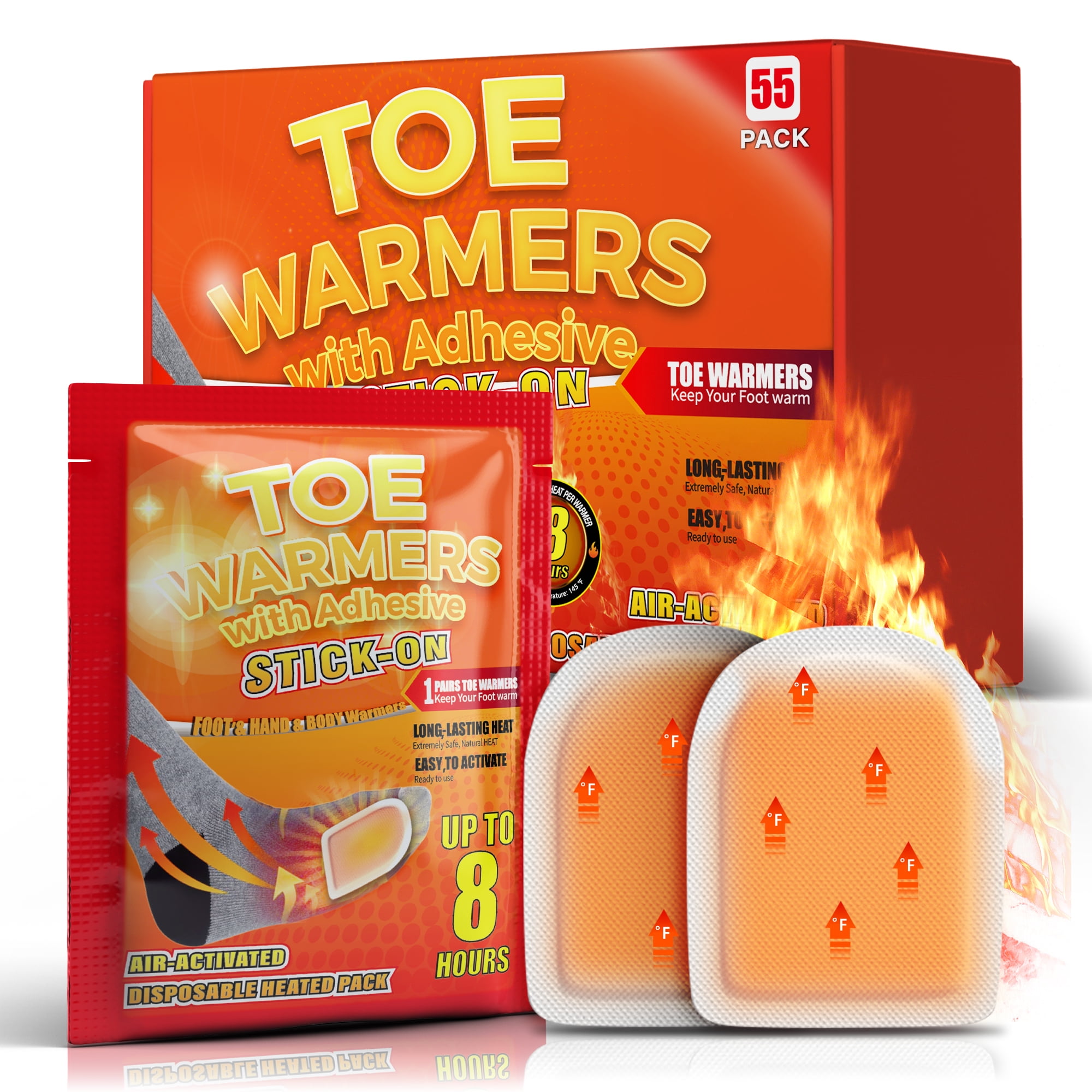 NFTIGB 55 Pack Toe Warmers with Adhesive Backing Long Lasting Safe