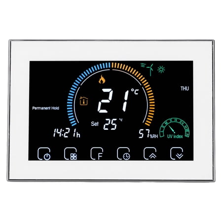 NFTIGB 5A Smart Thermostat Switch WiFi App Voice Control Programmable Touch Screen Floor Heating White