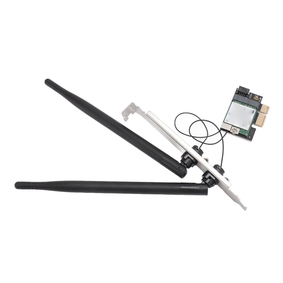 NFTIGB 5G Network Card 2.4G 5G 867Mbps Dual Band PCIEx1 Interface BT4.0 Plug and Play PCIe WiFi Adapter Card for Win System PC Undetachable Antenna