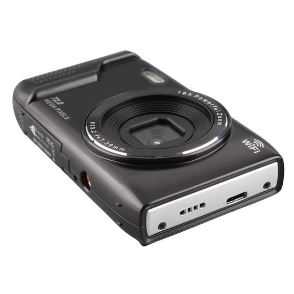 NFTIGB 5K Digital Camera 72MP 16X Zoom 2.8 Inch LCD Screen AF Autofocus with Flash Light WiFi Travel Photography Black