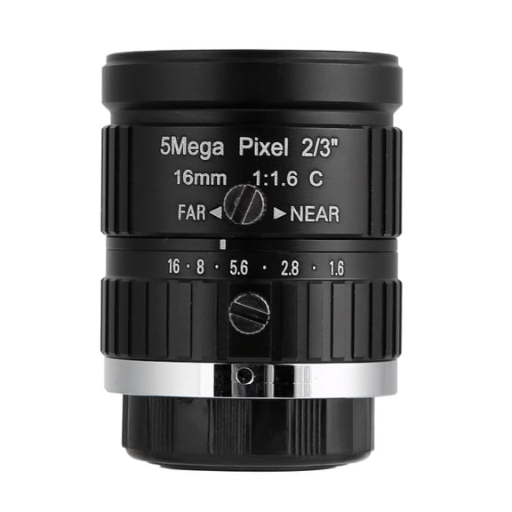 NFTIGB 5MP 16mm Focal Length CCTV HD Manual Lens 2/3 C Mount for Surveillance Security Camera, 1.34 in / 34 mm [cite: 6]