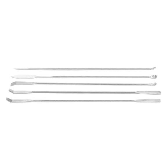 NFTIGB 5PCS Laboratory Spoon Set Stainless Steel Double Headed Rustproof Mini Medicine Spoon Micro Spatula Scoop Set for Experiment Powders Reagents (9.45 inches / 24 cm)