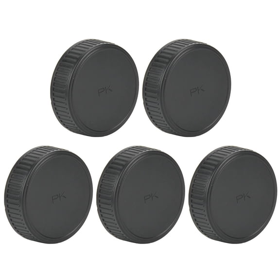 NFTIGB 5PCS Plastic Rear Lens Cap Protective Cover Fits for Pentax PK Mount SLR Camera Lens, Essential Photography Accessory Pack for Dirt Dust Scratch Protection (7.48 inches / 19.00 cm), Black