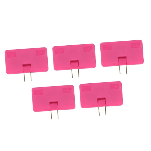 NFTIGB 5Pcs 180 Degree Rotating 3-Way Travel Plug Adapter and Multi-Outlet Power Converter, 110-240V Wireless 3 Outlet Grounded Wall Tap Adapter Splitter for Home Office Travel, Rose Pink