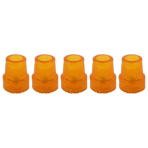 NFTIGB 5Pcs 19mm Thicken Rubber Cane Tips, Skid Resistant Crutch Replacement Accessories, Transparent Yellow