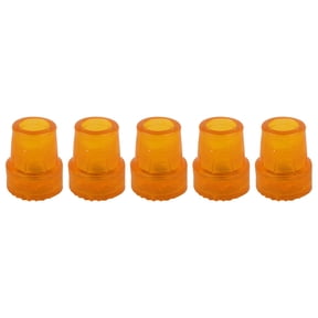 NFTIGB 5Pcs 19mm Thicken Rubber Cane Tips, Skid Resistant Crutch Replacement Accessories, Transparent Yellow