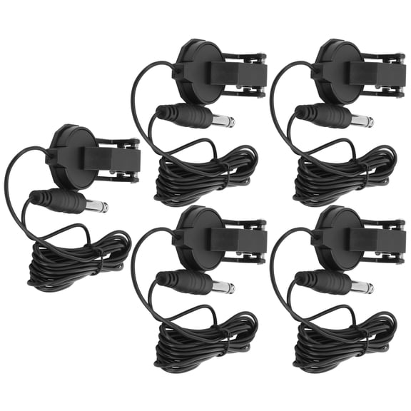 NFTIGB 5Pcs Clip-On Contact Piezo Pickup Set for Ukulele, Acoustic Guitar, Violin, Cello, and Mandolin, Durable Metal and Plastic Construction, Easy Installation Musical Instrument Supplies, Black