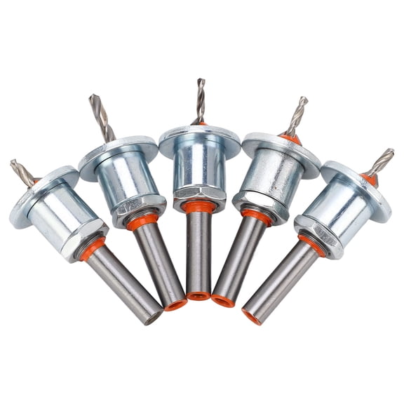 NFTIGB 5Pcs Countersink Drill Bit Set Alloy Steel Adjustable Tapered Countersink Self Tapping Screw Drill Bits Woodworking Tool