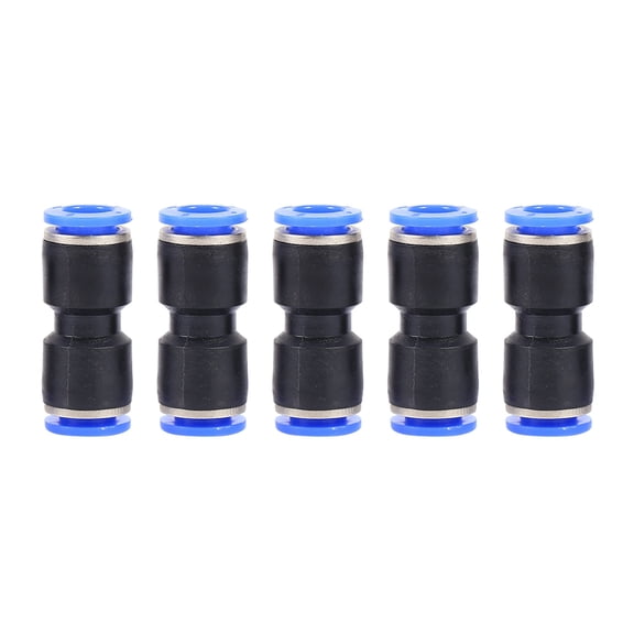 NFTIGB 5Pcs Pneumatic Push In Fittings Air Valve Water Hose Pipe Connector Joiner, Plastic Straight PU-8