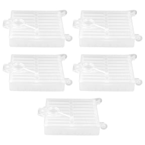 NFTIGB 5Pcs Queen Bee Rearing Transport Cage, Professional Plastic Beekeeper Catcher Isolator Tool for Bee Colony Management, 3.1x2.8x0.6 inches / 8x7x1.5 cm