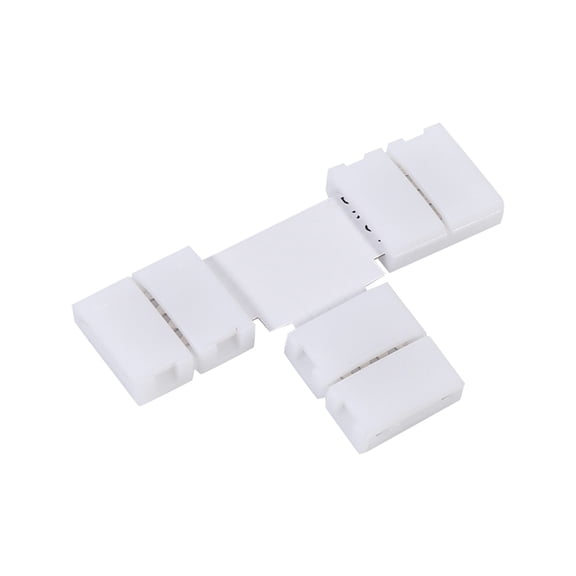 NFTIGB 5Pcs Solderless 4-Pin T-Shape LED Strip Light Connectors, 10mm RGB 5050 Adapters (4.72 inches / 12 cm)
