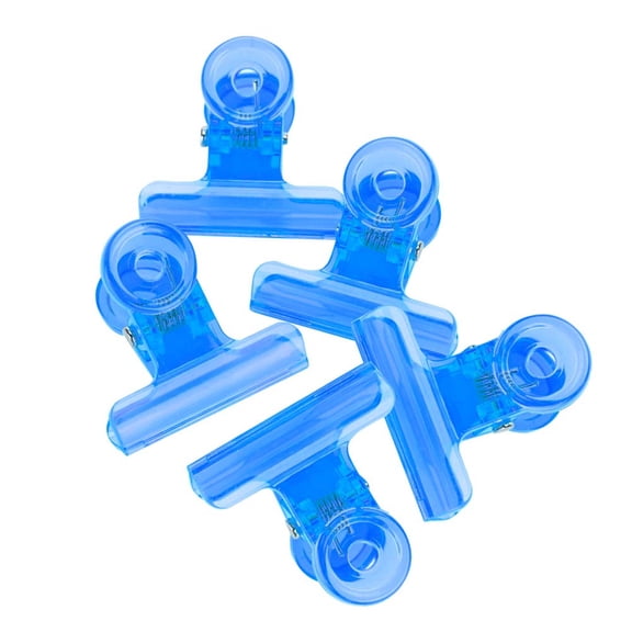 NFTIGB 5pcs C Curve Nail Extension Clips Multifunctional Plastic Nail Art Accessories for Beginners and Professional Salons, Durable Gel Shaping Pinching Tools, Blue, 1.2 inches / 31 mm