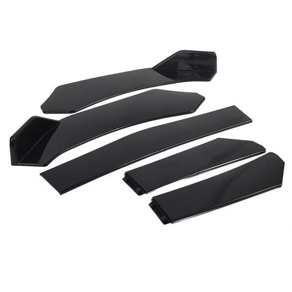 NFTIGB 5pcs Front Bumper Lip Body Kit Universal Splitter Spoiler Diffuser Canard Protector Black