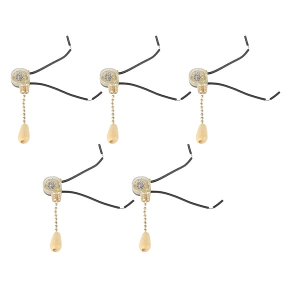 NFTIGB 5pcs Pull Chain Switch Exquisite Replacement Ceiling Fan Light Switch Cord for Wall Lamp 250V 125V 3.74 inches / 95 mm