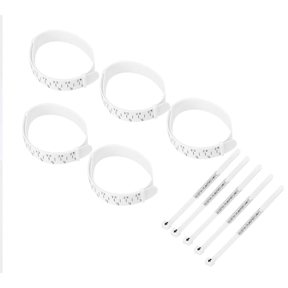 NFTIGB 5pcs Ring Sizer UK Finger Bracelet Measure Gauge Jewelry Measuring Accessory Kit, 7.09 inches / 18 cm