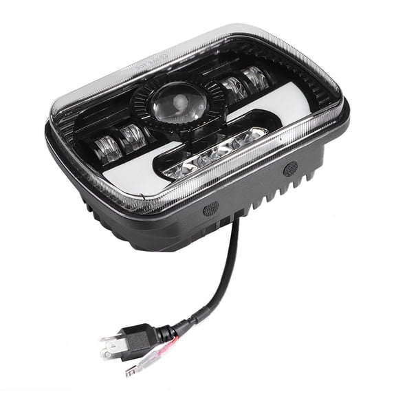 NFTIGB 5x7in Universal Headlight 90W LED Square Light High/Low Beam Headlamp Waterproof Die-Cast Aluminum Housing IP68 Replacement Assembly for Car Truck SUV 5x7 Inches / 12.7x17.78 cm