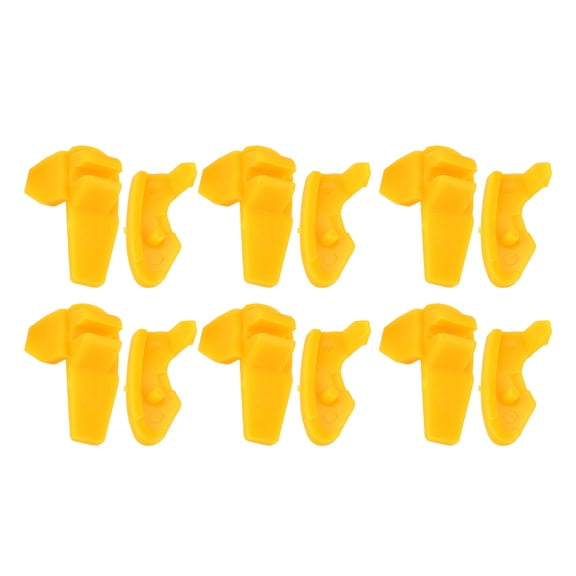 NFTIGB 6 Pairs Tire Machine Mount Demount Duck Heads Inserts Wheel Rim Protector Kit for Tyre Changer Machine Repair Tool, Plastic Yellow (3.54 inches / 9 cm)