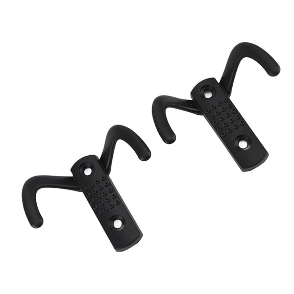 NFTIGB 6 Pcs Heavy Duty Zinc Alloy Double Prong Wall Mounted Coat Hooks with 12 Screws, Vintage Black Robe Scarf Towel Hat Hanger Organizer for Entryway Bathroom Closet (2.64 in / 6.7 cm)