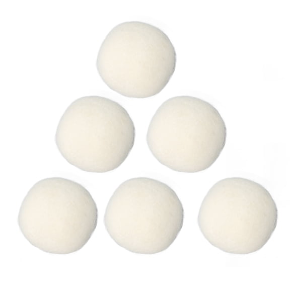 NFTIGB 6 Pcs Premium Wool Dryer Balls, 1.6 inches / 4cm High Density Fabric Softener Alternative, Reusable Laundry Drying Balls Reduce Wrinkles and Static, Natural Eco-Friendly Wash Essential