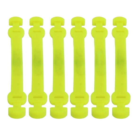 NFTIGB 6 Pcs Tennis Racket Vibration Dampeners Long Buckle Tennis Racquet Shock Absorber for High-Performance Outdoor Tennis Training and Competitive String Vibration Control, Fluorescent Yellow