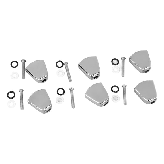NFTIGB 6 Pieces Metal Guitar Tuner Machine Handle Replacement Parts, Tuning Key Button Head Peg Accessories for Acoustic and Electric Guitars, Silver (3.15 inches / 8 cm)