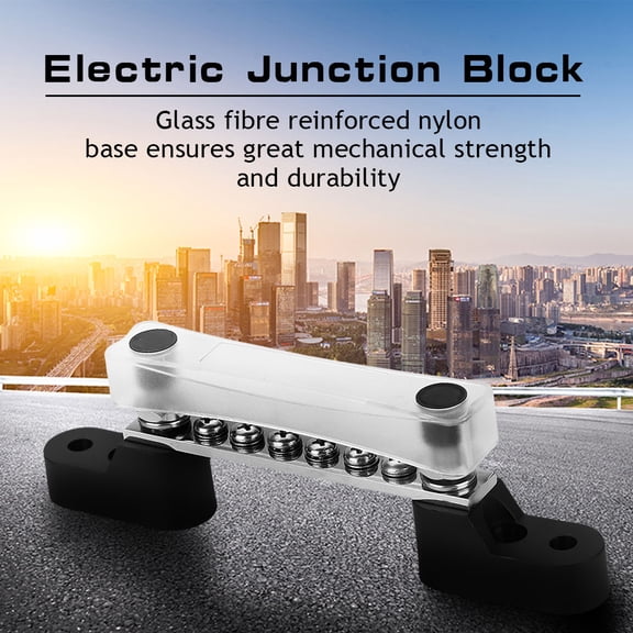 NFTIGB 6 Positions Bus Bar Electric Terminal Junction Block 100Amp 12-48V Power Distribution Block