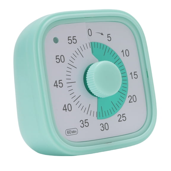 NFTIGB 60 Minute Visual Countdown Timer Multi Purpose Time Management Tool for Teaching Classroom Kitchen Digital Desk Clock (Green, 3.1x3.2 inches / 80x81 mm)